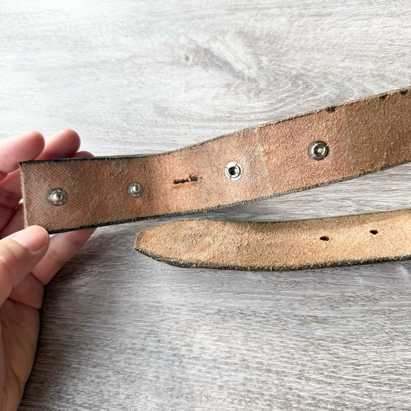 Vintage Karen Brown Hand Tooled Eagles Leather Belt STRAP Made in USA - Picture 11 of 14